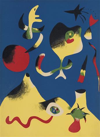 JOAN MIRÓ Two color pochoirs.